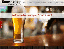 Tablet Screenshot of grumpyssportspub.com